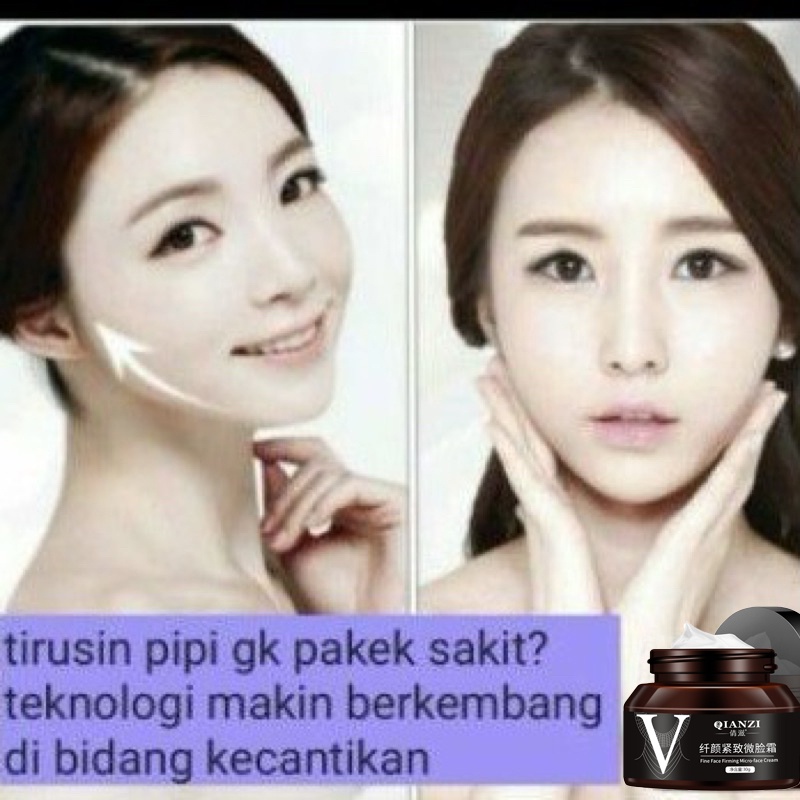 QLANZI Krim Pelangsing Wajah Tirus Wajah Dagu Lemak Wajah V Shape Face Muka Tirus