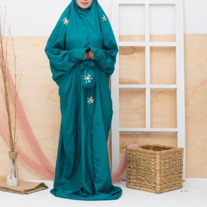 ➻ MUKENA TERUSAN PARASUT Bordir jumbo ♪