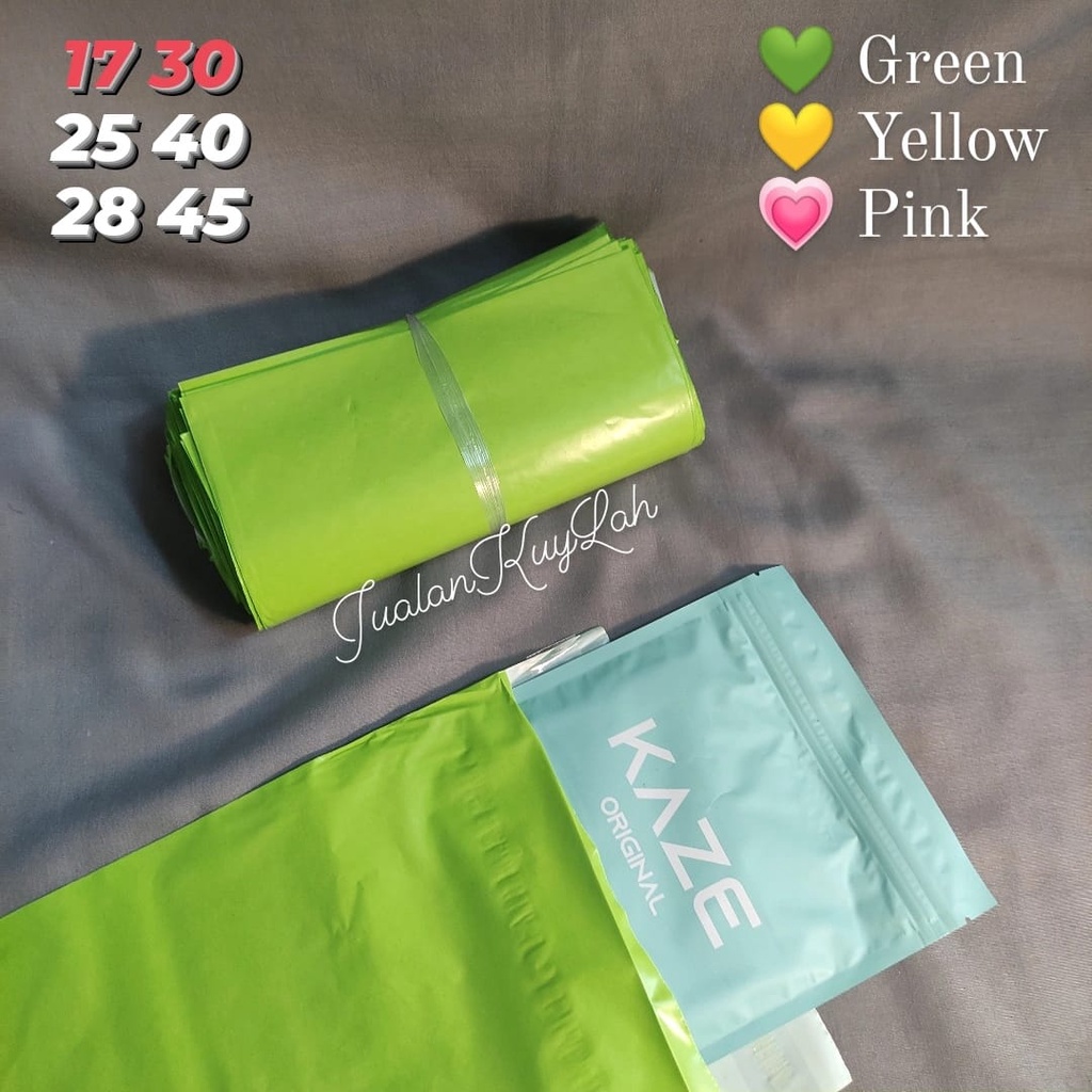 

POLYMAILER Plastik Packing 17x30 cm varian WARNA Plastik Packaging Online EKONOMIS