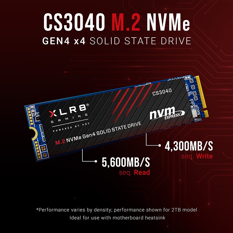 PNY XLR8 Gaming CS3040 M.2 2280 NVME PCIe Gen4x4 2TB / SSD 2TB