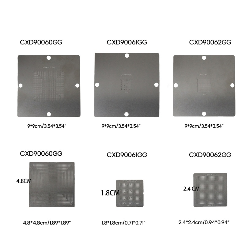 Btsg 0.55mm BGA Rework Reballing Stensil Template Untuk P5 Motherboard Repairing Part