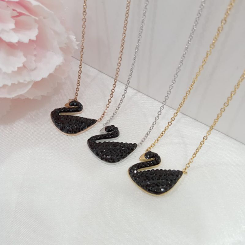 kalung titanium fashion angka hitam 1