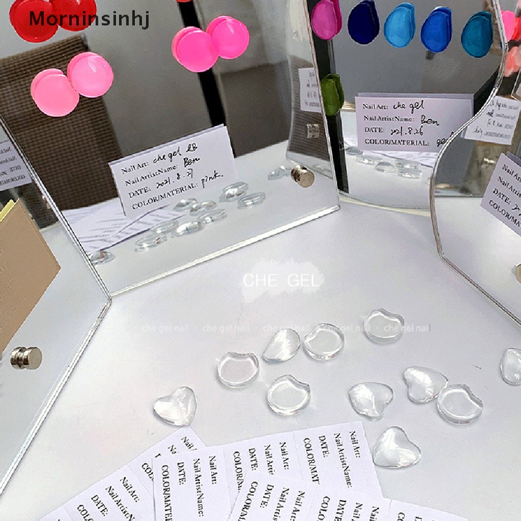 Mornin Mirror Nail Art Display Board Kaca Kartu Warna Pajangan Nail Art Salon Supply id