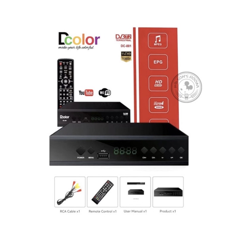 Dcolor Set Top Box STB TV Digital HD D COLOR DColour