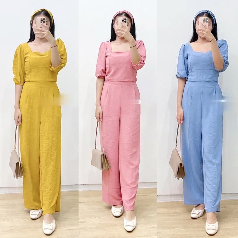 Tq88indonesia Baju Stelan Wanita Terbaru / VERONICA SET / SETELAN CROP TOP / Baju Set Cewek Kekinian