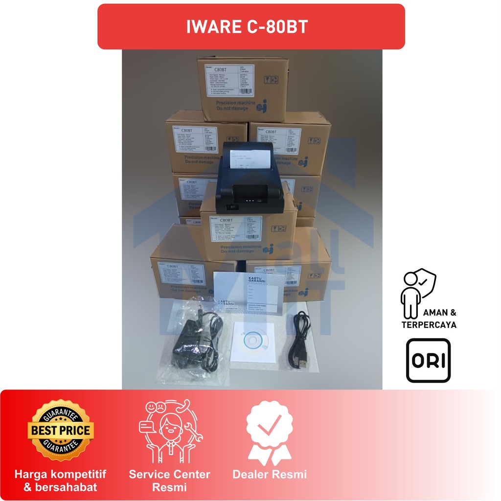 (Bisa Cod) IWARE PRINTER KASIR BLUETOOTH C80BT C80 BT C80-BT 80mm ANDROID THERMAL