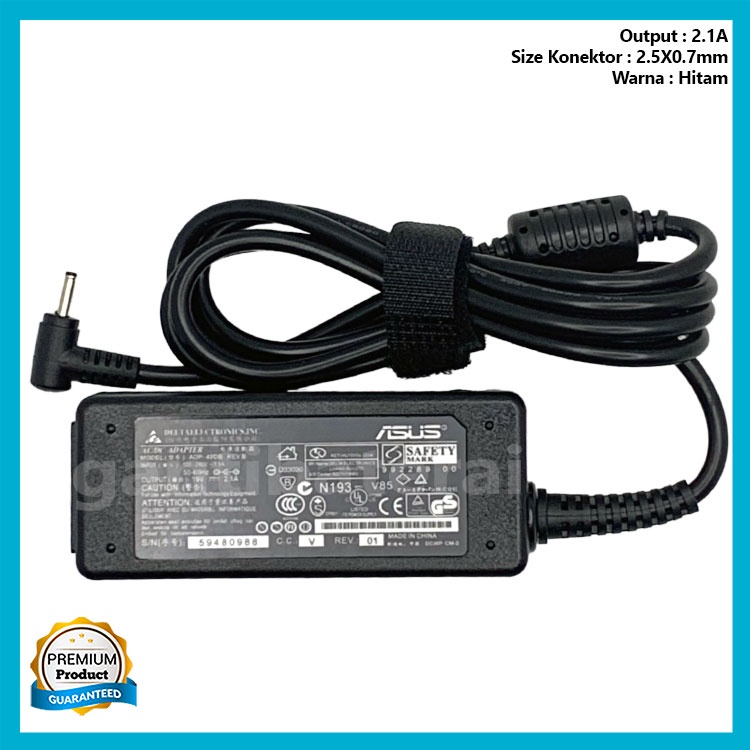 Adaptor/Charger ASUS EeePc 1025 1225 1015 1215 x101h 19v - 2.1a