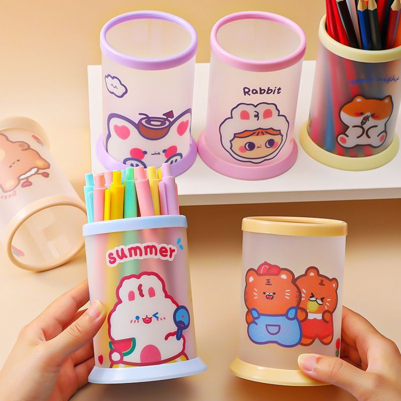 

Tempat Pulpen Tempat Alat Tulis Tabung / Dest Organizer Motif kawaii