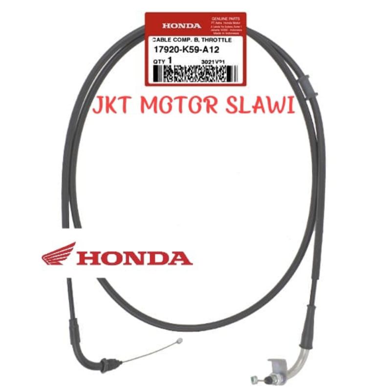 17920 k59 a12 kabel gas bawah vario 150 led old asli honda