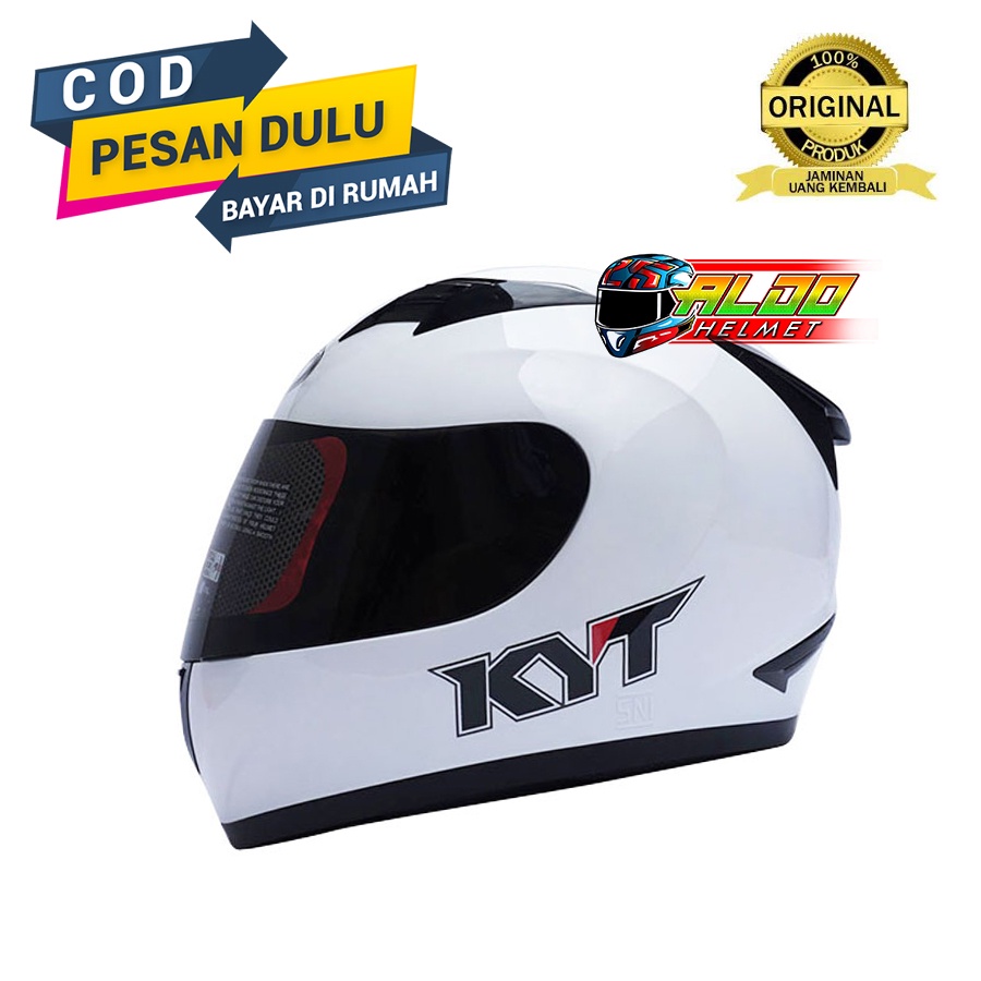 HELM KYT R10 WHITE | KYT R10 | HELM FULL FACE | KYT SINGGLE VISOR | ORIGINAL HELMET