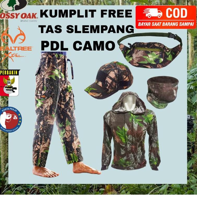 Baru.. setelan baju hunting berburu full set tas ~ celana camo pdl 64
