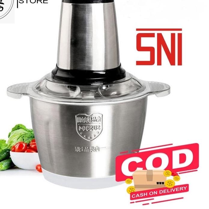 ✱ BLENDER DAGING STAINLEES STEEL 2 LITER / BLANDER FOOD CHOPPER STAINLESS / MEAT GRINDER STAINLESS P