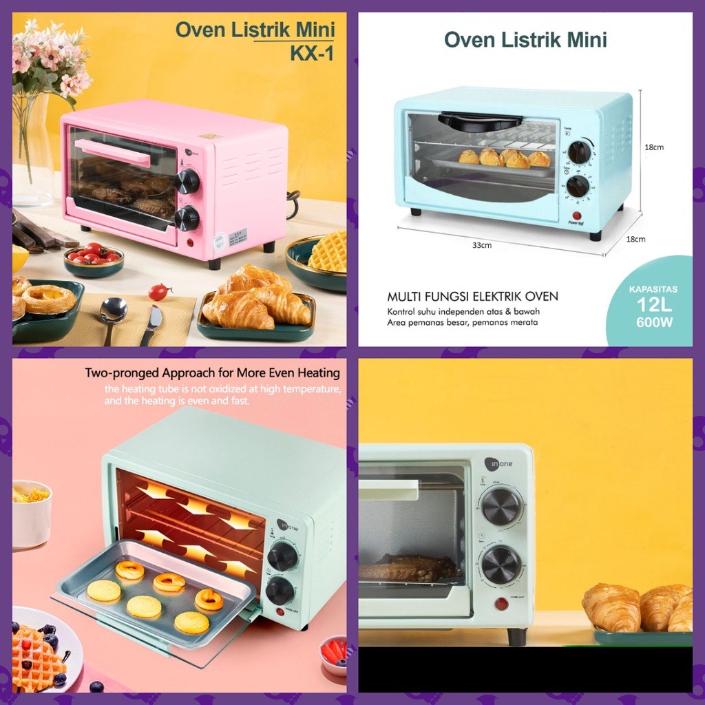 TERBARU OVEN PEMANGGANG LISTRIK Kapasitas 12 Liter oven listrik low watt 12 L-800 Watt Penghangat makanan - DISKON