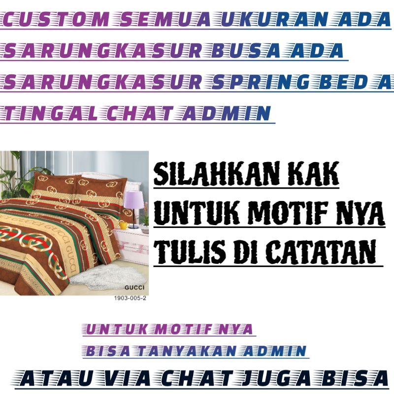 PROMO SARUNG KASUR BUSA DAN SPRING BED/ SEPREI MODEL RESLETING SEMUA UKURAN ADA ( CUSTOM UKURAN ) no