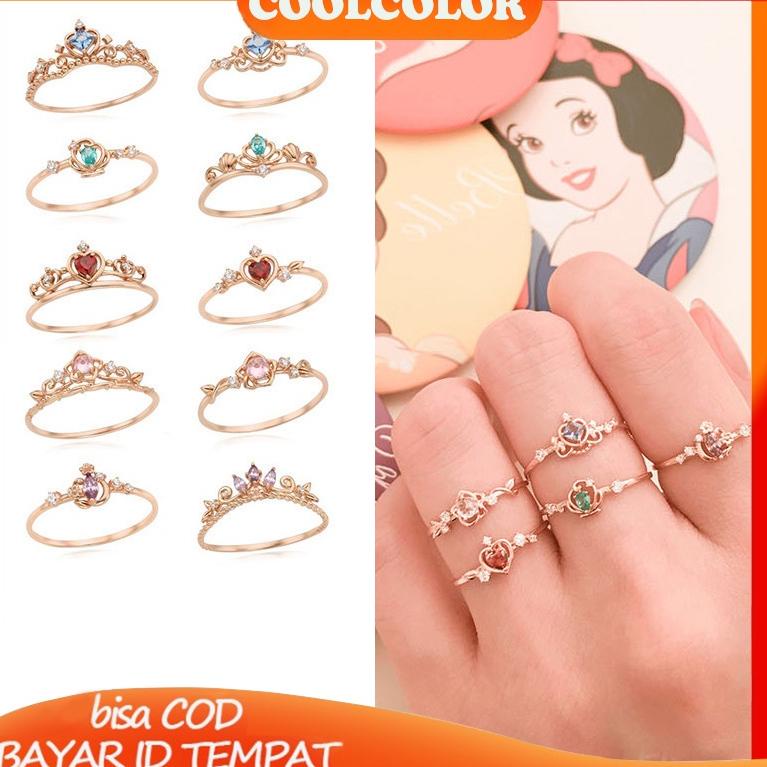 Special Price.. 【Ready stock】❤️Disney Style Cincin Princess Ring 925 Perak Korea Disesuaikan Hadiah 