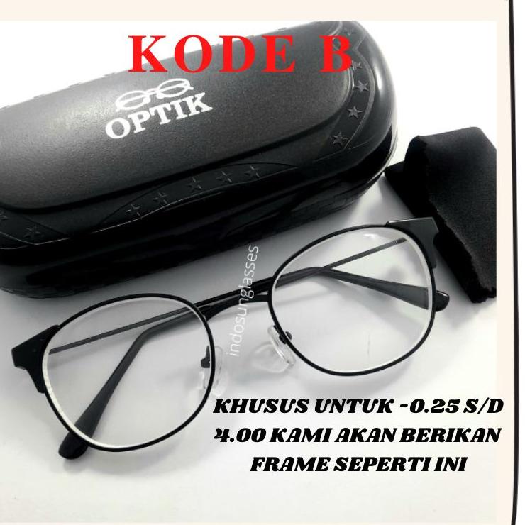 BISA ✨COD✨ 《FRAME KACAMATA KODE SAKUTA A&B》 Minus s/d Minus 8 Desain Elegant KEMENKES RI AKD 1120481