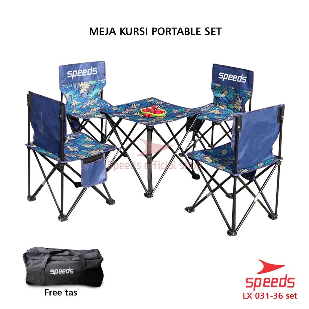 Jual Speeds Meja Kurs Lipat Set Free Meja Lipat Kursi Lipat Outdoor Indoor Tas Folding Table 6405