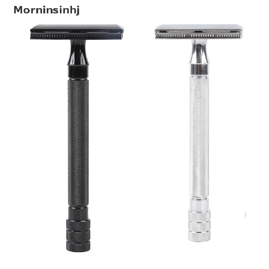 Mornin Classic Mens Cukur Silet Adjustable Safety Dengan Sikat Kecil &amp; Pisau id