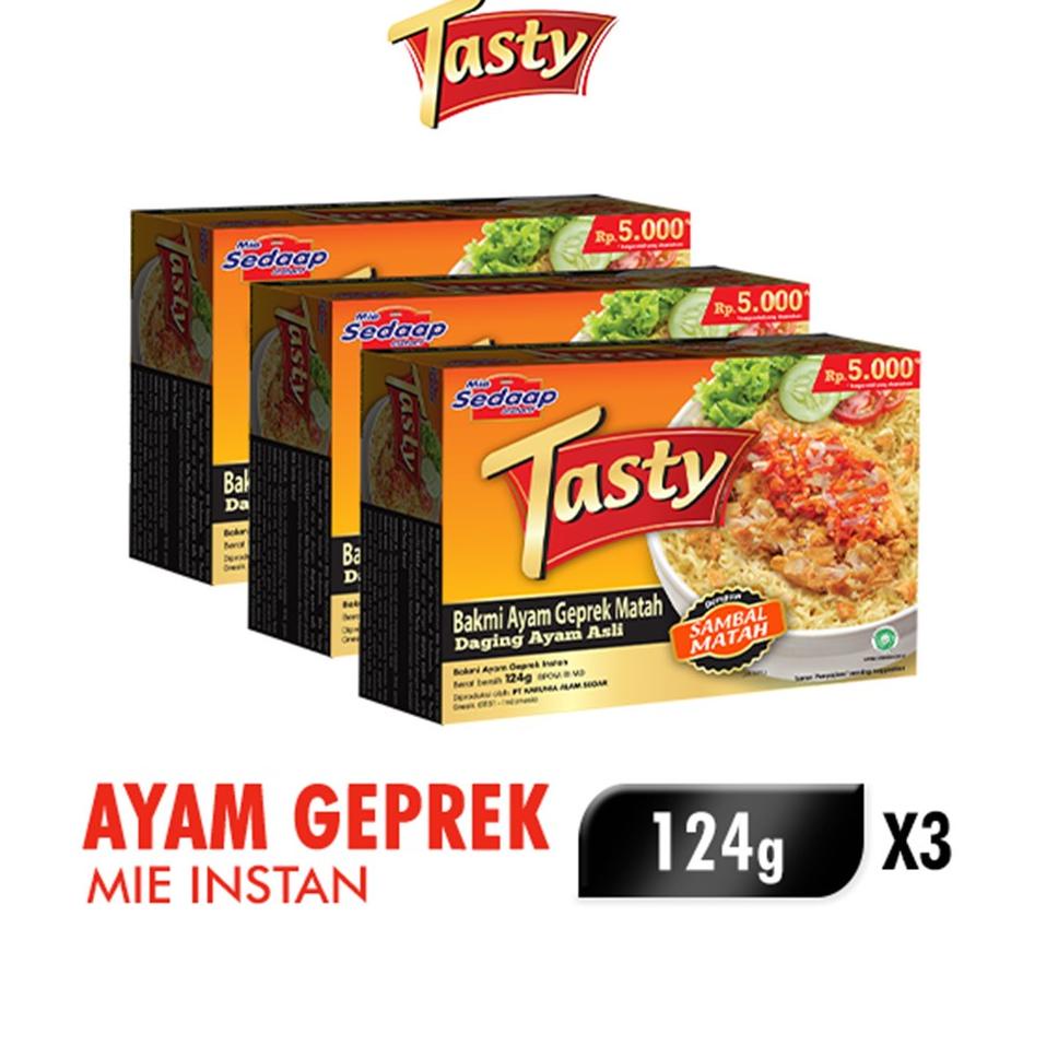 

Y39 Sedaap Tasty Ayam Geprek 124 gr x3 BEST RATING ㆇ