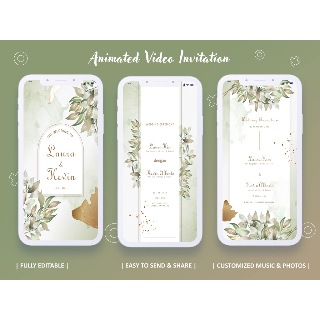 

Undangan Digital Video Pernikahan Tema Floral Warna Hijau