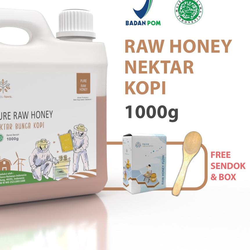 

✤ Asli Murni 1kg Tava Grade A Nektar Kopi 100% Alami Pure Natural Raw Honey ◊