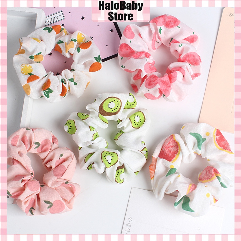 Halo Baby ikat rambut scrunchie/ ikat rambut wanita /Aksesoris Ikat Tali Kuncir Rambut Scrunchie Hijab Korea