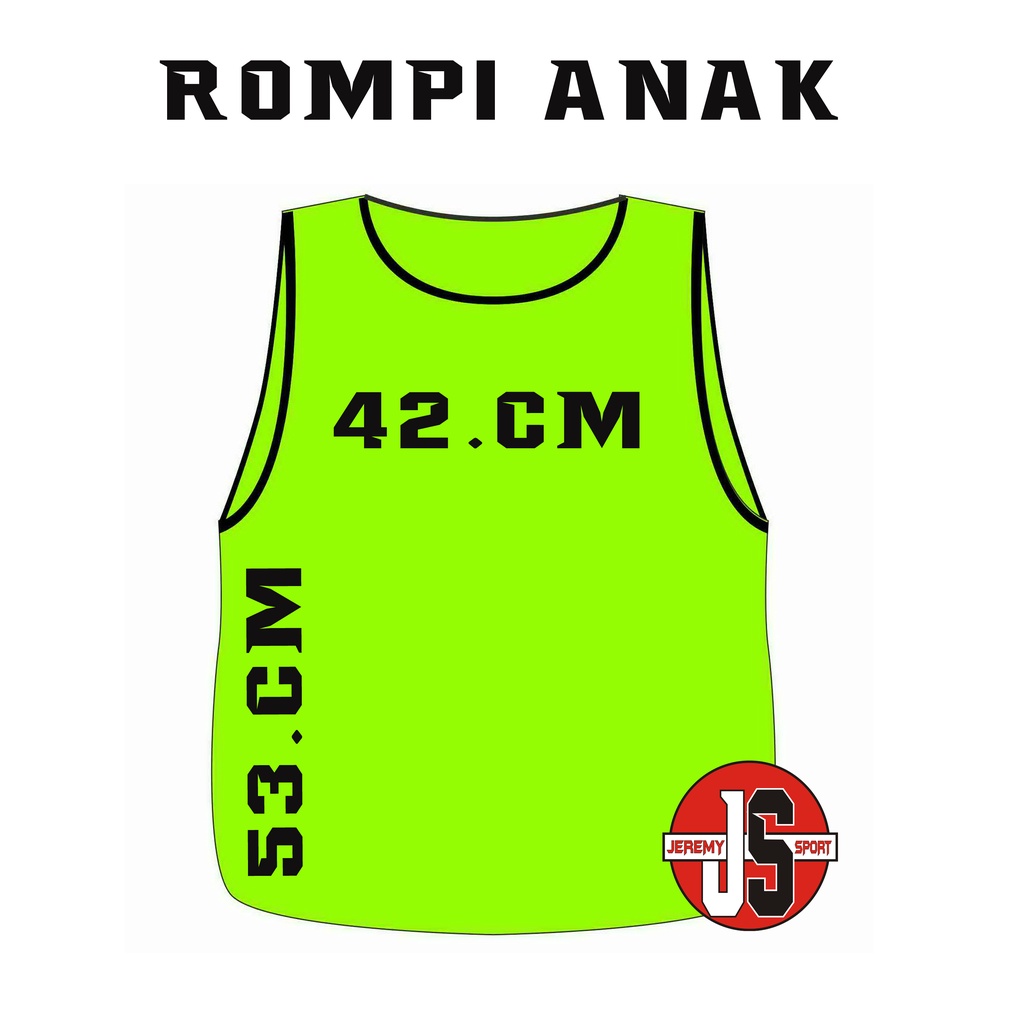 Rompi Bola Anak - Futsal Anak Polos - Rompi Latihan Bola