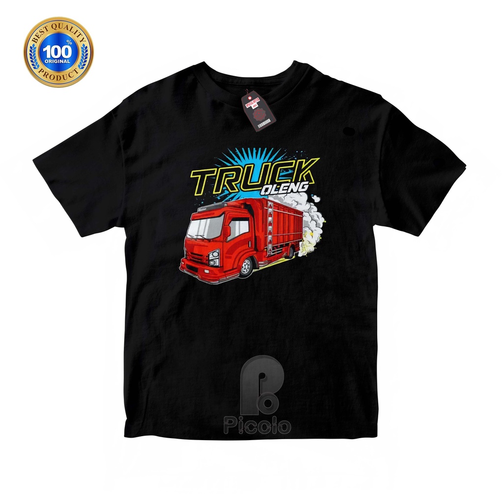 (FREE NAMA) BAJU KAOS ATASAN ANAK MOTIF TRUCK OLENG UNISEX Bahan COTTUN