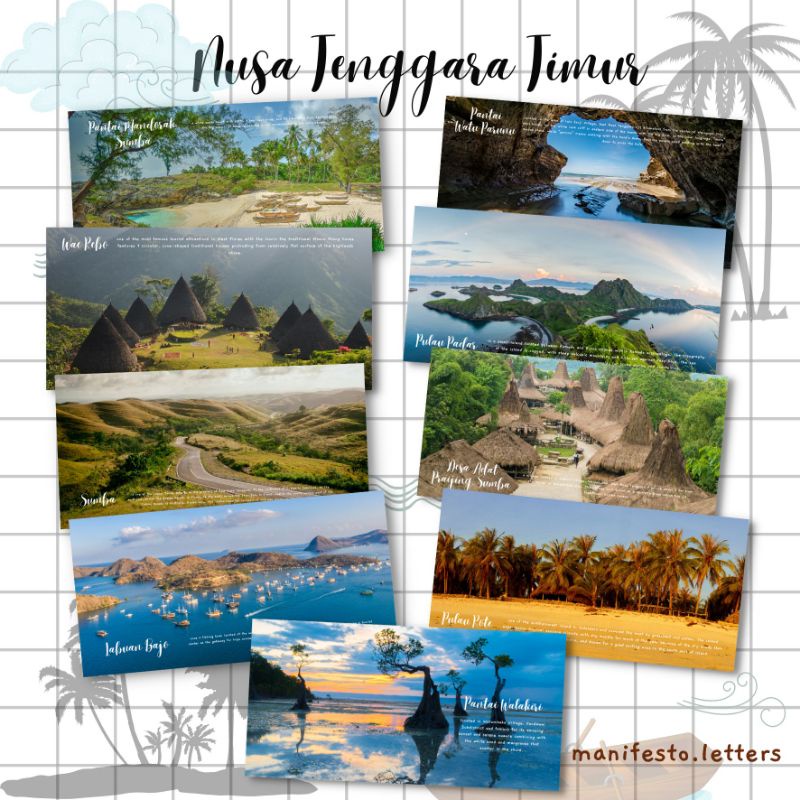 

Postcard Long Nusa Tenggara Timur | Postcard Sumba | Labuan Bajo | Pantai | Sabana | Rote