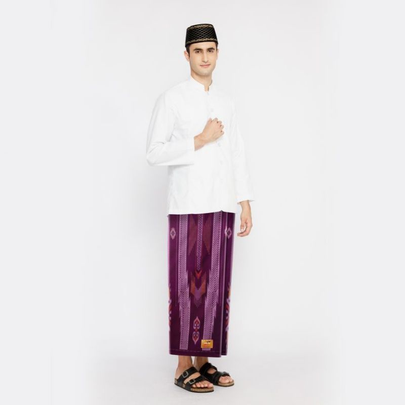 Sarung ATLAS Idaman 555 Harmoni Motif BHS SIF Ungu