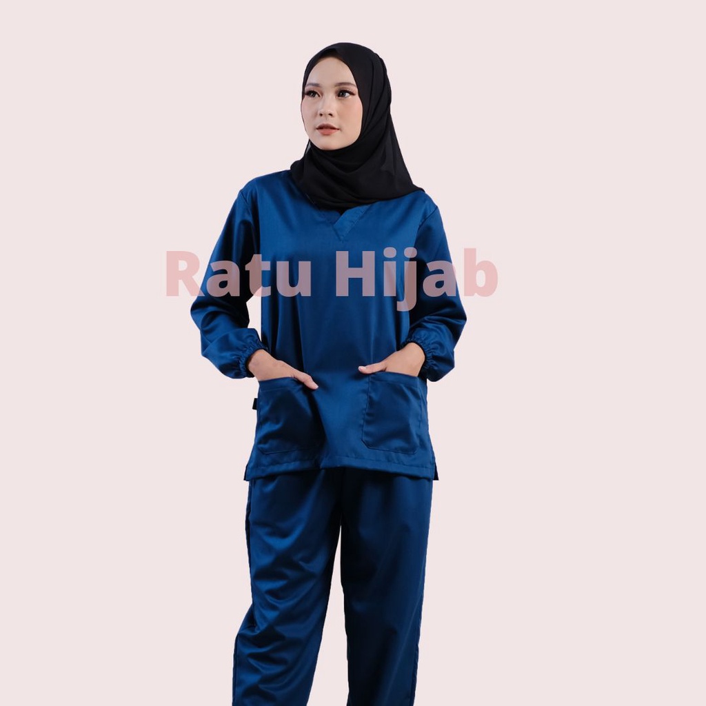Baju OK OKA dokter jaga perawat petugas medis lengan PANJANG KARET Part 4