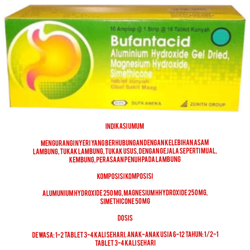 Bufantacid Tablet Kunyah Maag Dan Lambung Strip ORIGINAL-BPOM