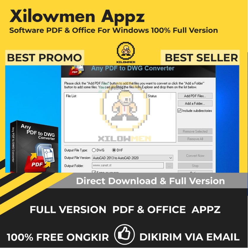 [Full Version]  Any PDF to DWG Converter 20 Pro PDF Office Lifetime Win OS