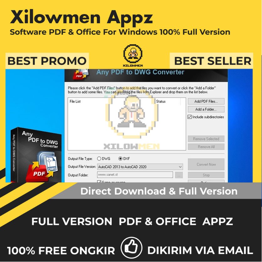 [Full Version]  Any PDF to DWG Converter 20 Pro PDF Office Lifetime Win OS