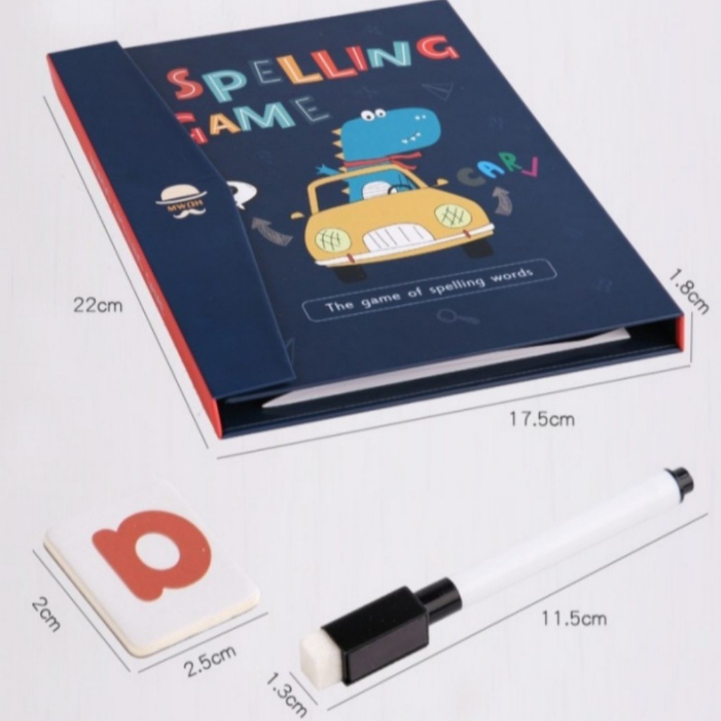 Buku Edukasi Anak Spelling Game Magnet Belajar Mengeja Membaca Kosakata