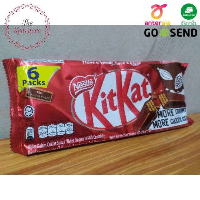 

NESTLE Kitkat Multipack 2F isi 6pcs Cokelat Kit Kat + Free Bubble Warp