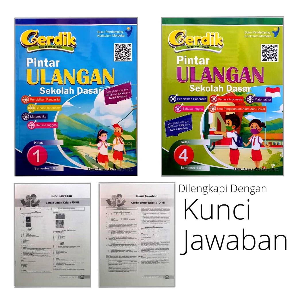 Cerdik Pintar Ulangan Kelas 1 &amp; 4 SD/MI Kurikulum Merdeka