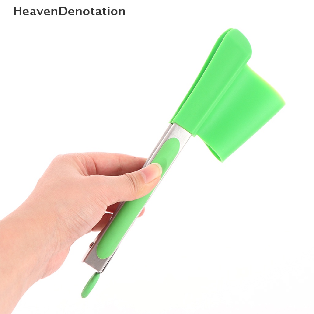 [HeavenDenotation] Spatula Dapur 2in1 Klip Penjepit Silikon Tahan Panas Tidak Dapat Ditarik HDV