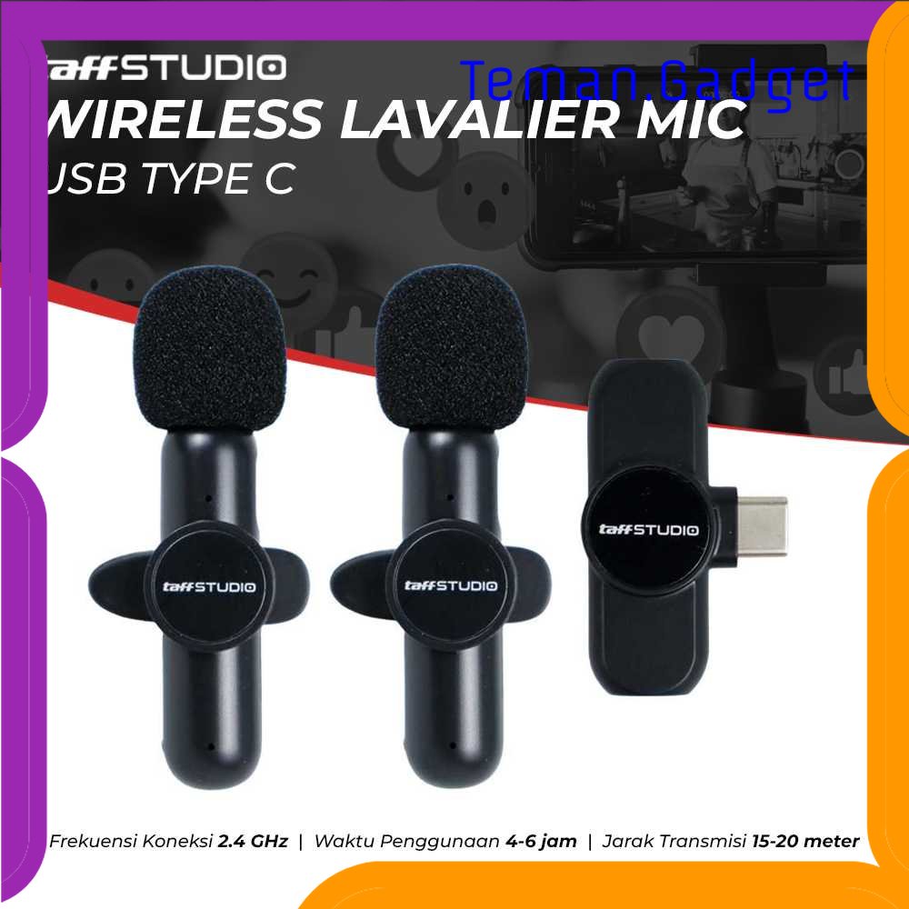 TG - KMR TaffSTUDIO Mikrofon Portable Wireless Lavalier Mic USB Type C - G10