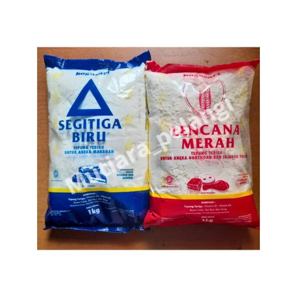 

Tepung Terigu Segitiga Biru 1Kg | Tepung Terigu Lencana Merah 1Kg