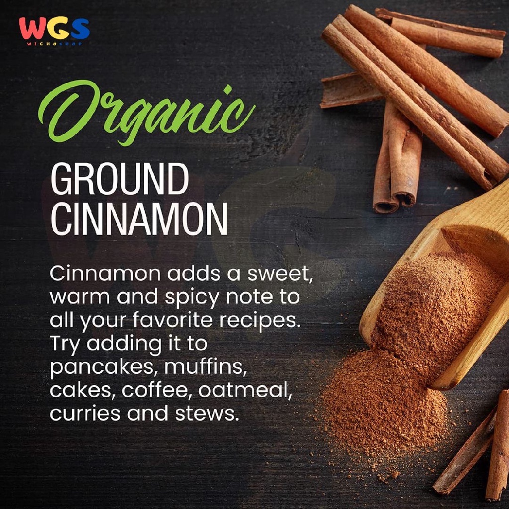 The Spice Lab Organic Ground Cinnamon 1.6oz 45g