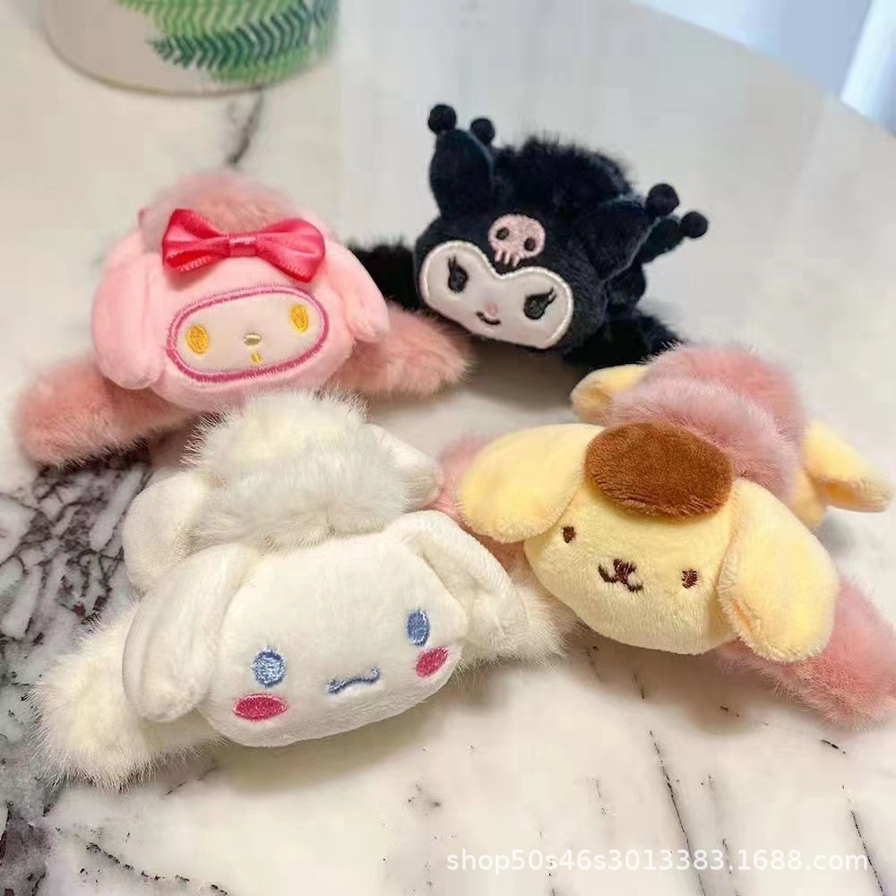 SANRIO JEPIT RAMBUT BESAR 2 SISI BONEKA CINNAMOROLL/ KUROMI/ MELODY / POMPOM / JEDAI BESAR SANRIO TERBARU