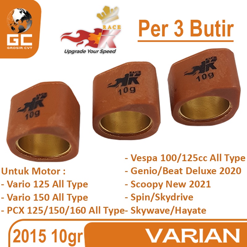 Sliding Roller Racing Vario Fi ESP PCX ADV 125 150 160 Beat Genio 2020 Deluxe Scoopy 2021 Race K IP19 2015 3 butir