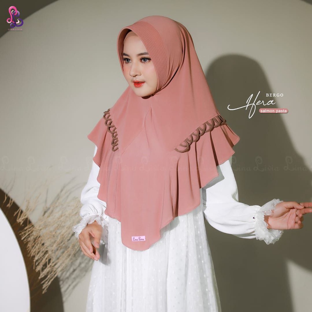BERGO HERA BY LINALIVIA HIJAB | BERGO HERA | HERA LINA LIVIA HIJAB | JILBAB INSTAN JERSEY POLOS SYAR