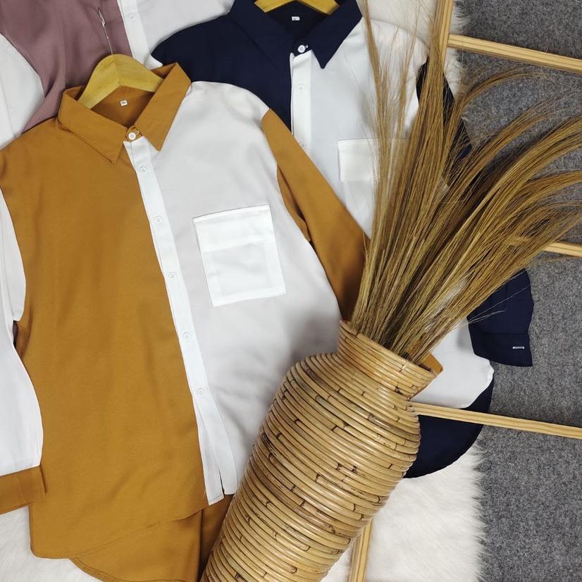 ❂ KEMEJA ATASAN JUMBO LD   150 (COD) ✶