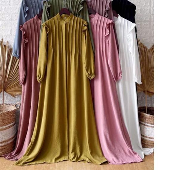 Bisa Cod ALFASHION - HASHIVA DRESS / BAJU GAMIS JUMBO UKURAN M L XL XXL / GAMIS WANITA / GAMIS LEBAR