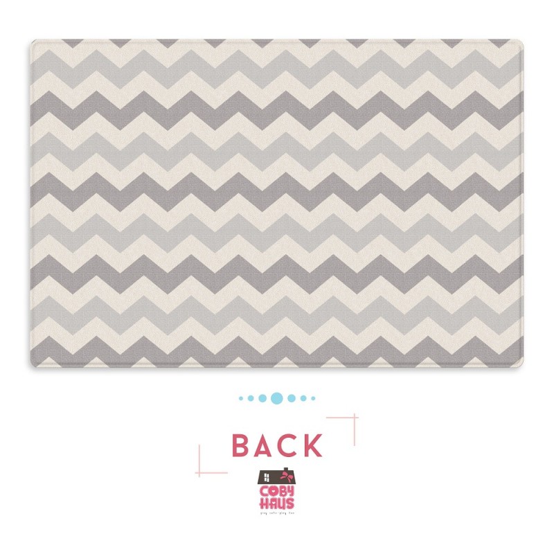 CobyHaus Playmat PVC Size XL (235 x 140 x 1.6 cm) - Yellow Bear Indian Village Grey