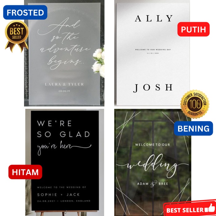 Acrylic Welcome Sign Sticker Wedding Sign Akrilik
