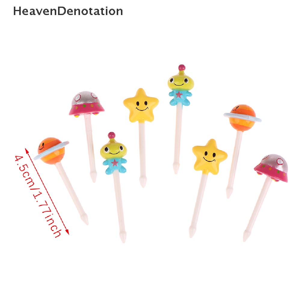 [HeavenDenotation] 6/8pcs Garpu Buah Kartun Hewan Snack Dessert Kue Animal Decor Pilihan Makanan HDV
