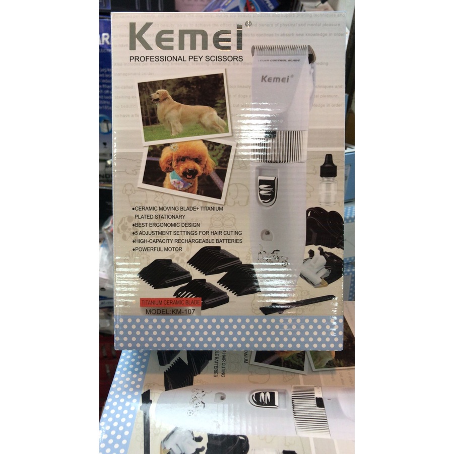 KEMEI KM-107 Mute Electric Pet Hair Cut Hair Clippers MURAH